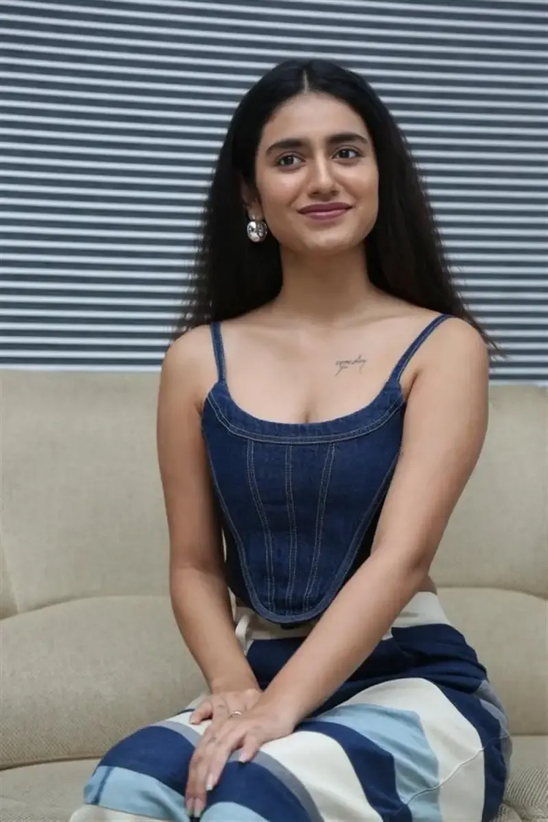 TELUGU ACTRESS PRIYA PRAKASH VARRIER IMAGES AT BRO MOVIE INTERVIEW 16